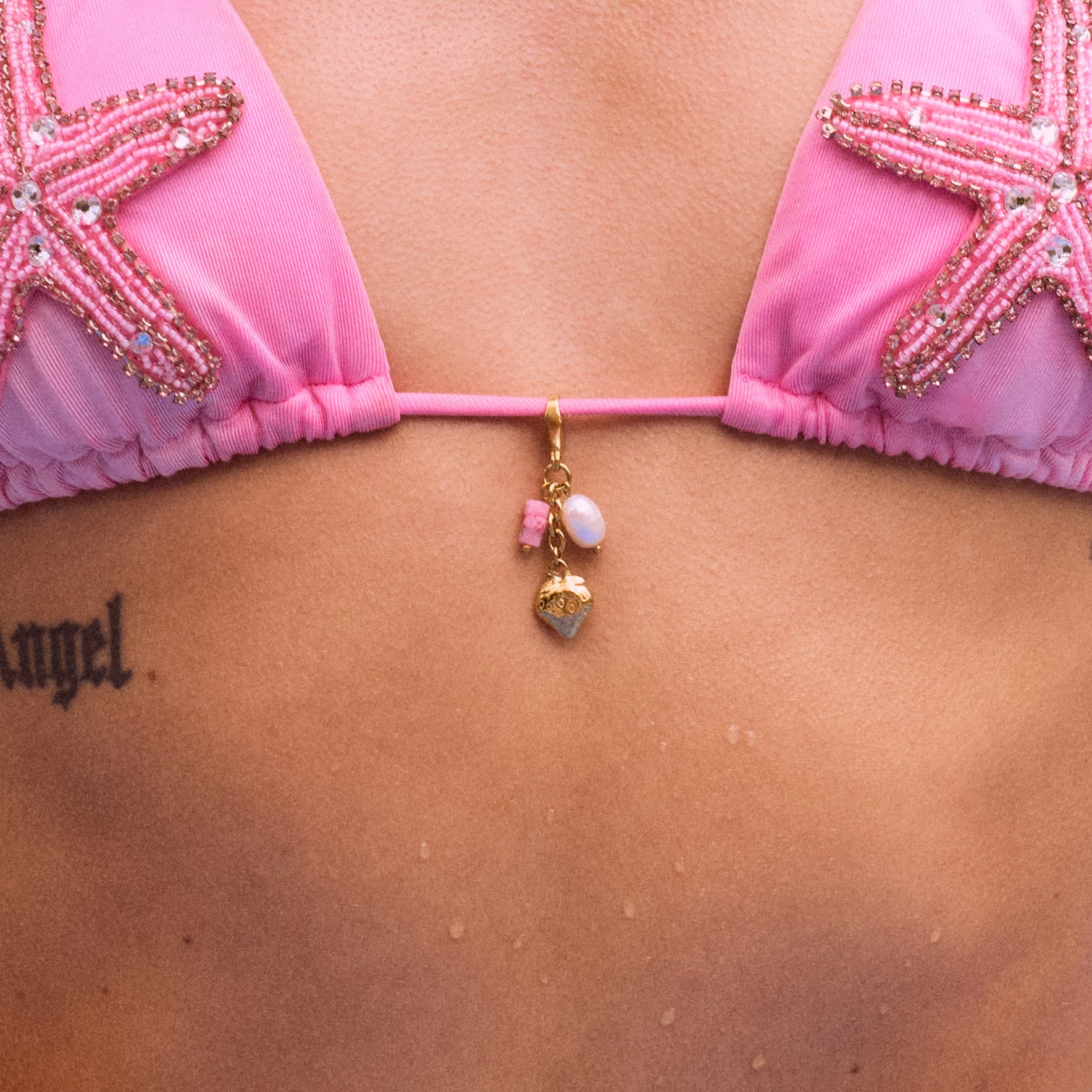 Bohomoon Stainless Steel Strawberry Bikini Charm