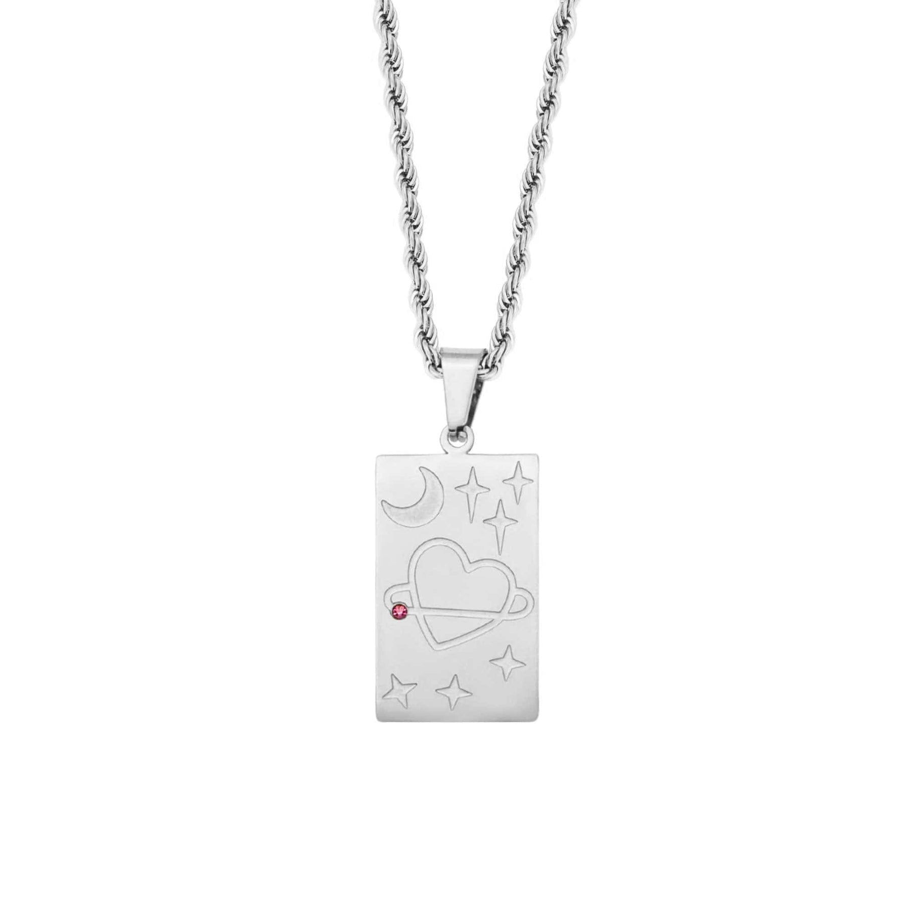 BohoMoon Stainless Steel Summer Nights Necklace Silver