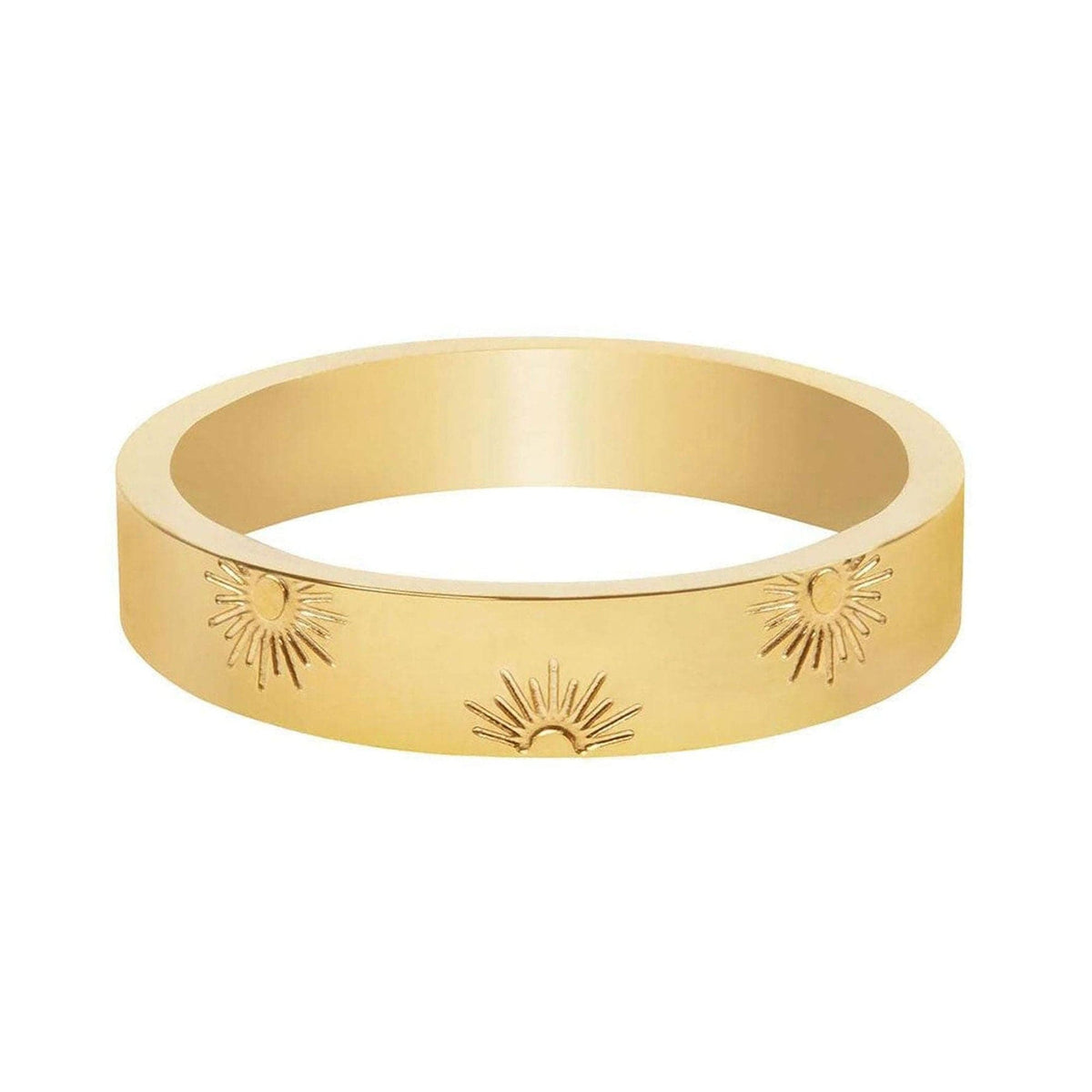 BohoMoon Stainless Steel Sunbeam Ring Gold / US 4 / UK H / EUR 46 / (xxsmall)