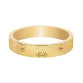 BohoMoon Stainless Steel Sunbeam Ring Gold / US 4 / UK H / EUR 46 / (xxsmall)