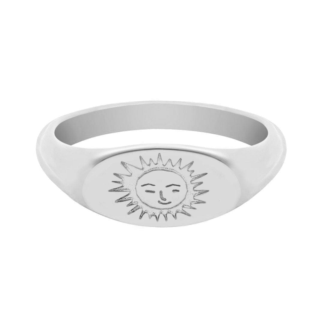 BohoMoon Stainless Steel Sundance Signet Ring Silver / US 6 / UK L / EUR 51 (small)