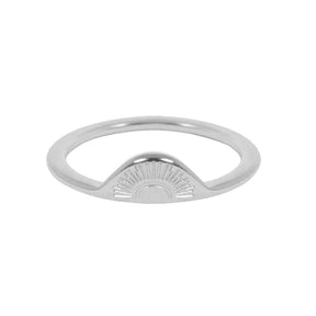 BohoMoon Stainless Steel Sunrise Ring Silver / US 4 / UK H / EUR 46 / (xxsmall)