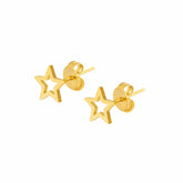 BohoMoon Stainless Steel Sutton Star Stud Earrings Gold