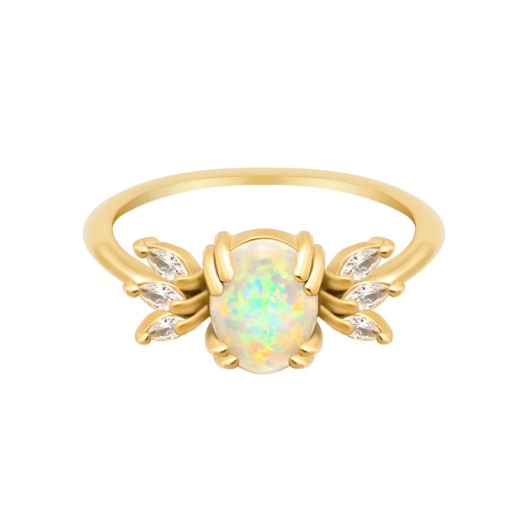 BohoMoon Stainless Steel Suzie Opal Ring Gold / US 6 / UK L / EUR 51 (small)