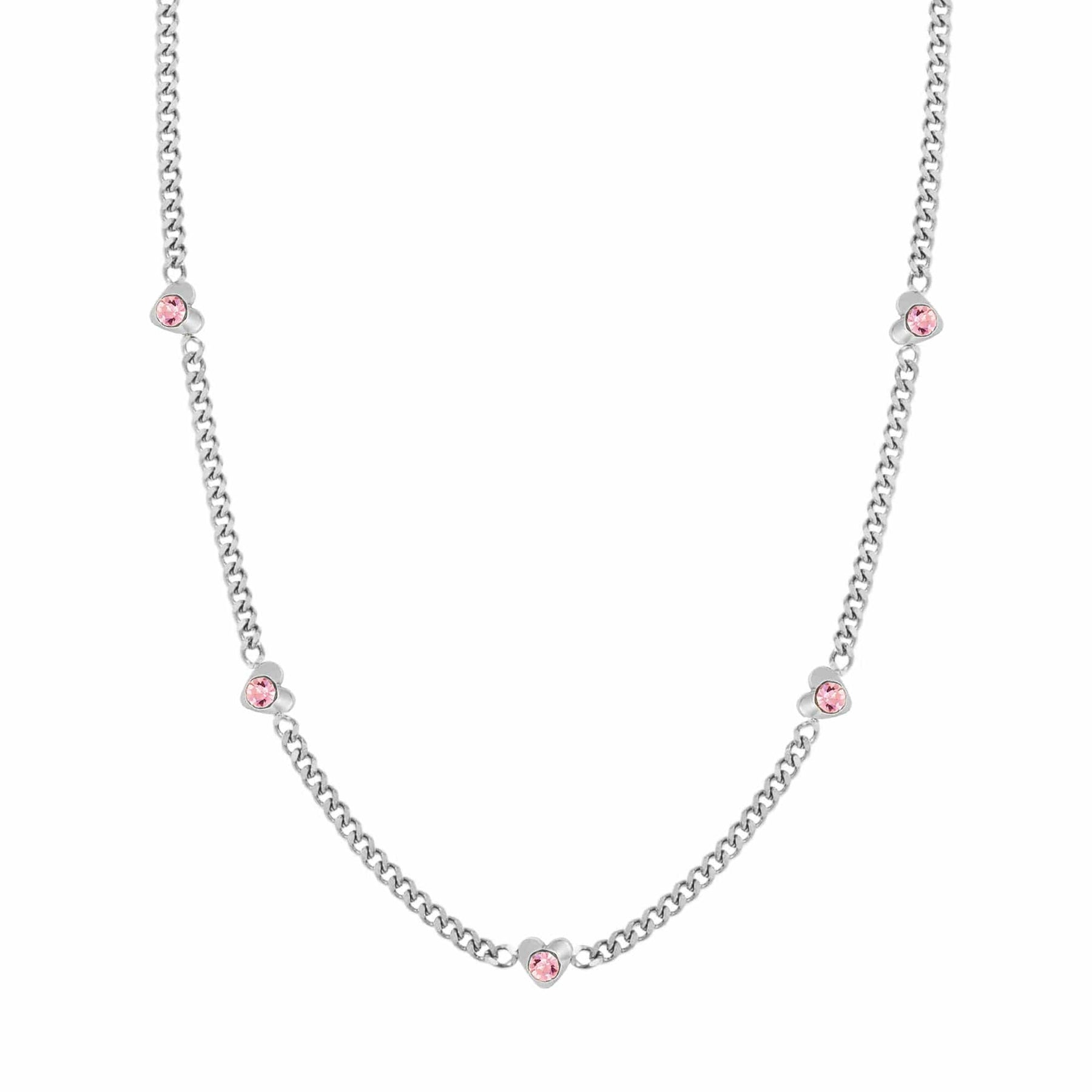 BohoMoon Stainless Steel Sweetheart Necklace Silver