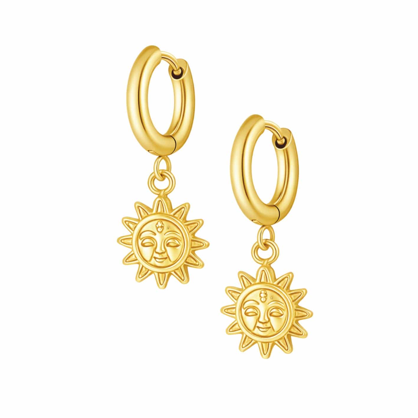 Bohomoon Stainless Steel Sydney Sun Hoop Earrings