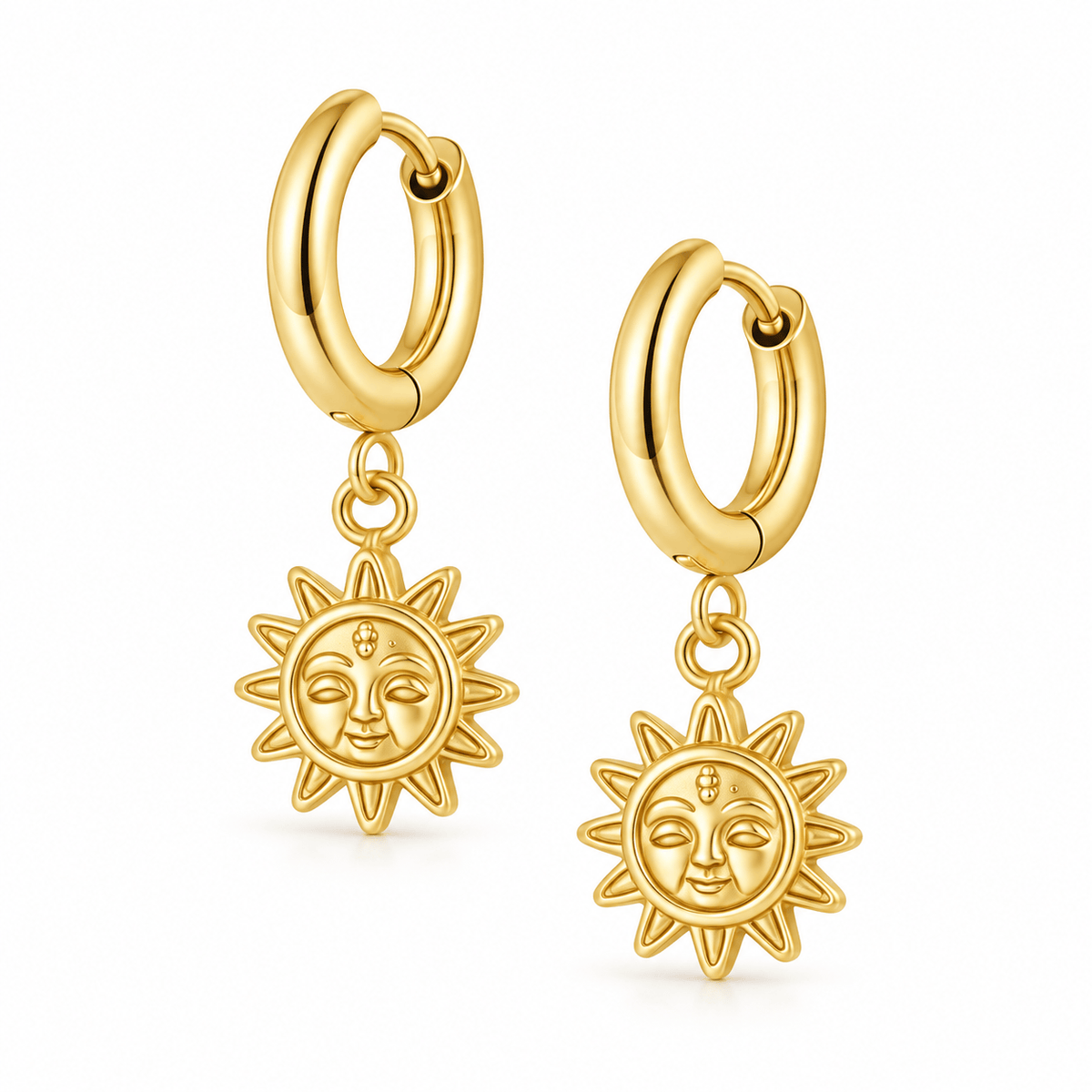Bohomoon Stainless Steel Sydney Sun Hoop Earrings
