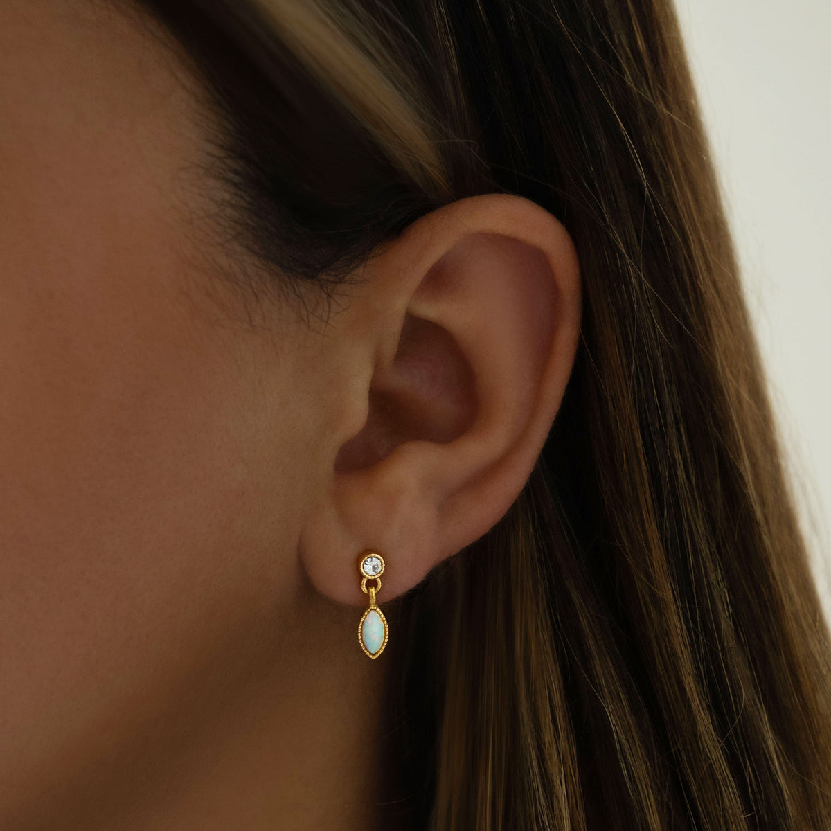 Bohomoon Stainless Steel Tai Opal Stud Earrings