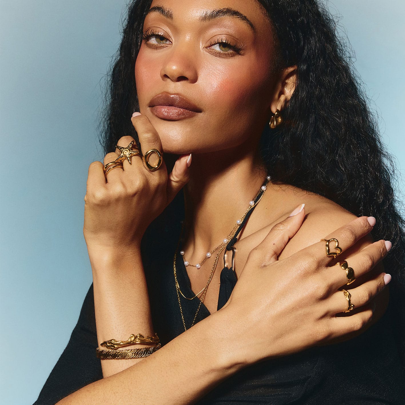 Bohomoon Stainless Steel Tamara Hoop Earrings