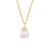 BohoMoon Stainless Steel Teardrop Necklace Gold / White