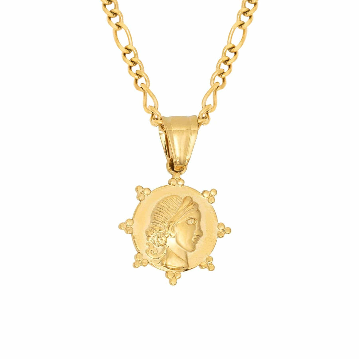BohoMoon Stainless Steel Tesni Coin Necklace Gold