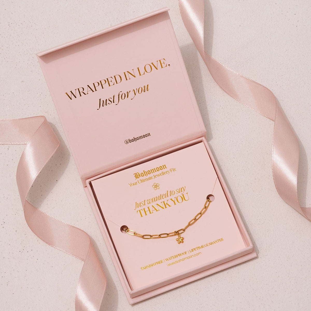 Bohomoon Stainless Steel Thank You Bracelet
