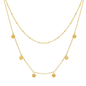 BohoMoon Stainless Steel Thea Layered Necklace Gold