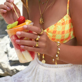Bohomoon Stainless Steel Tiki Pearl Ring