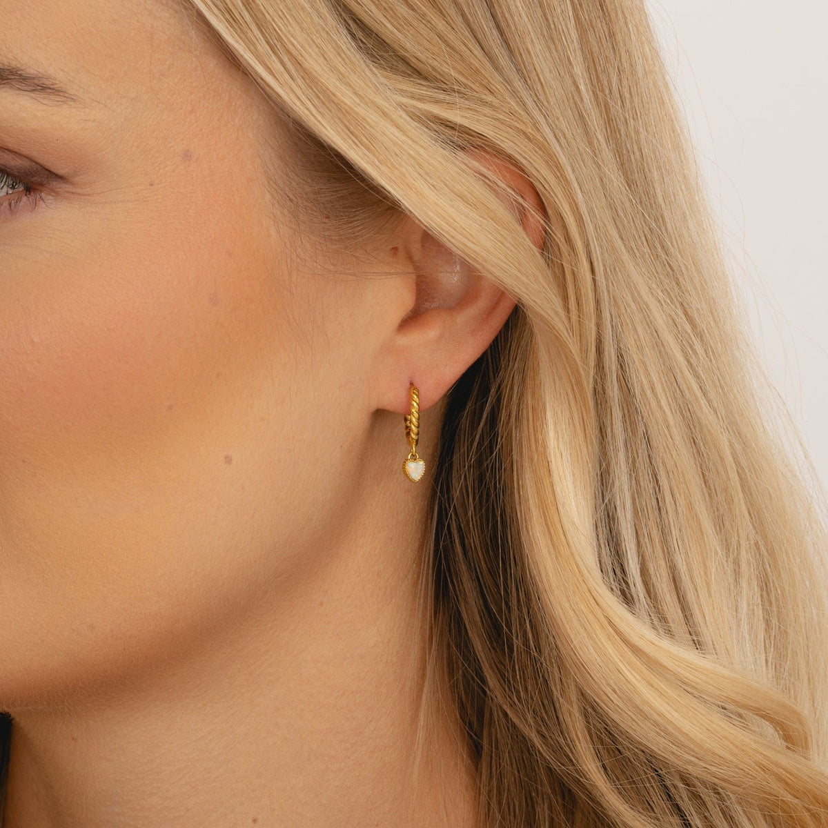 Bohomoon Stainless Steel Tilly Opal Hoop Earrings