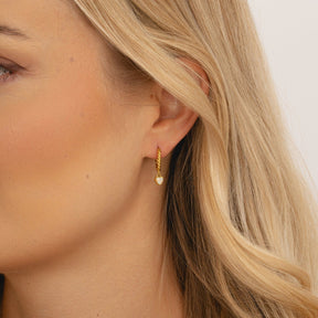 Bohomoon Stainless Steel Tilly Opal Hoop Earrings