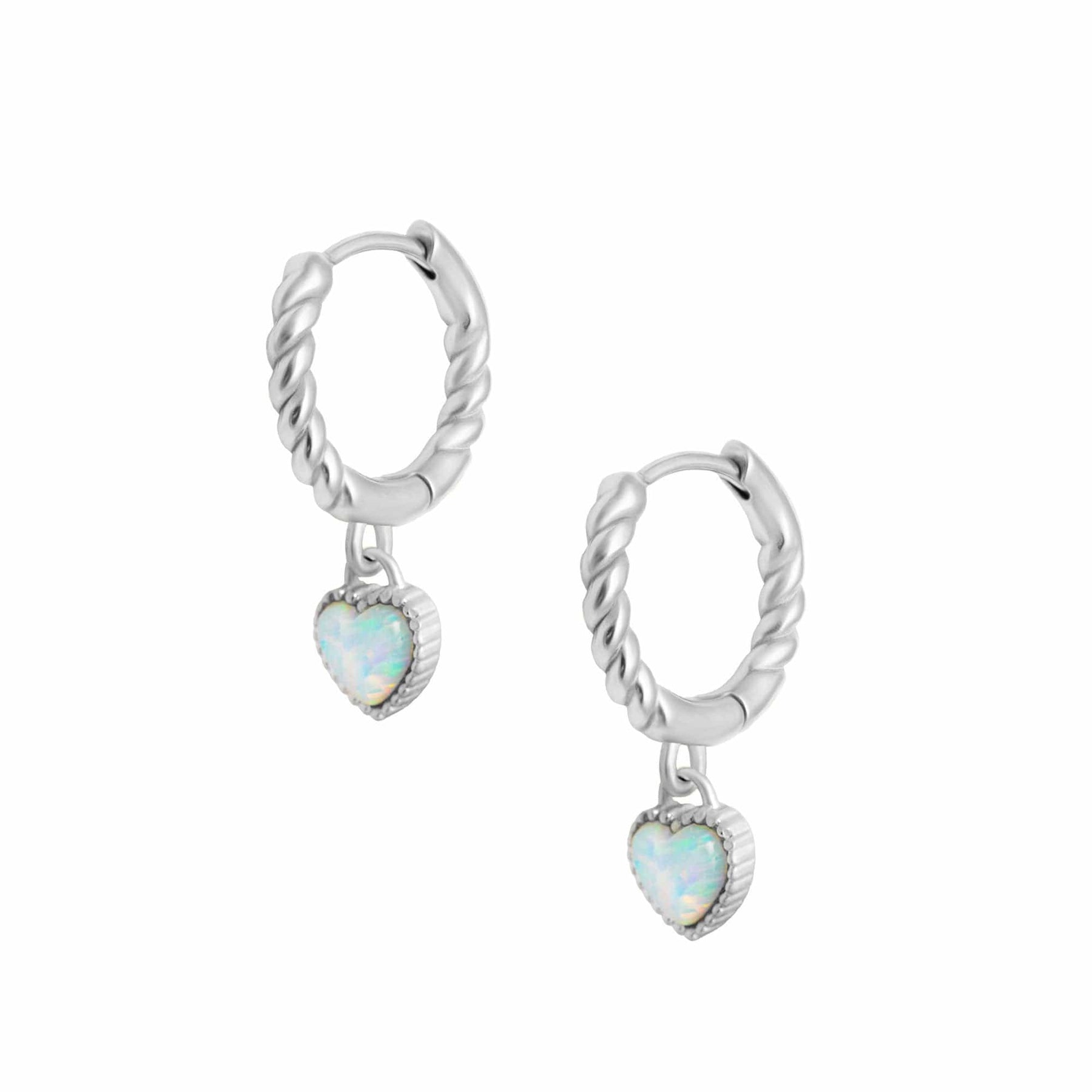 Bohomoon Stainless Steel Tilly Opal Hoop Earrings