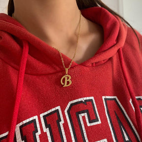 BohoMoon Stainless Steel Timeless Initial Necklace