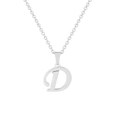 BohoMoon Stainless Steel Timeless Initial Necklace Silver / A