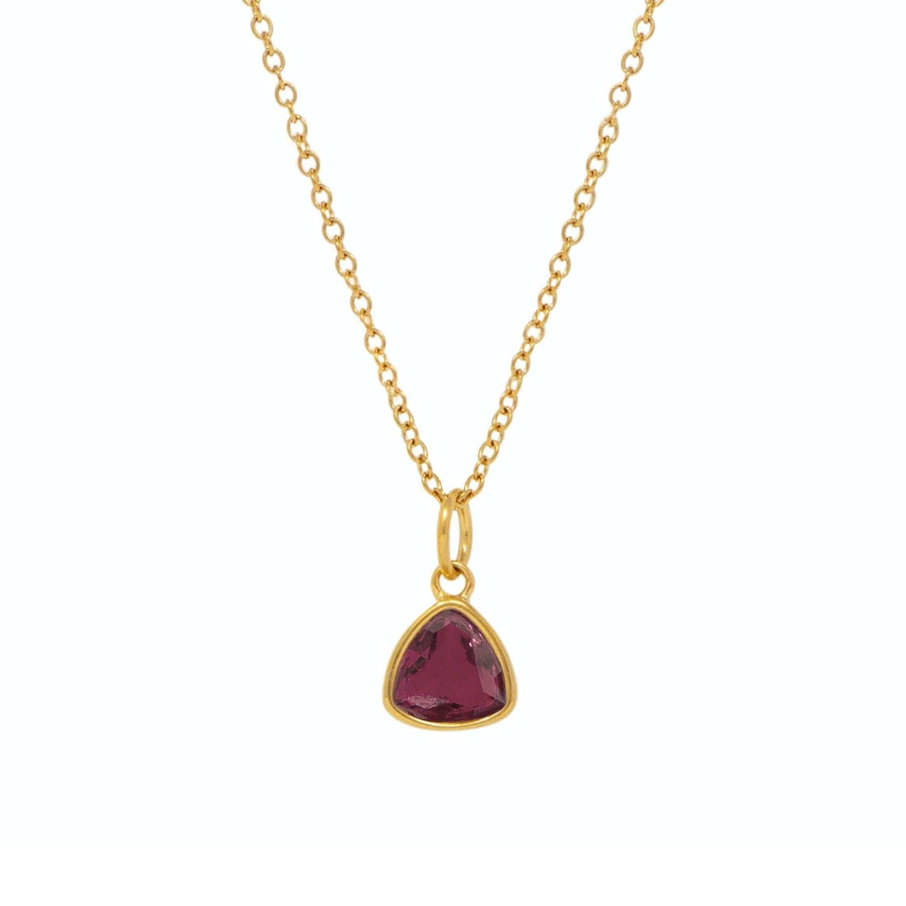 BohoMoon Stainless Steel Birthstone Necklace Gold / January