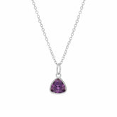 BohoMoon Stainless Steel Birthstone Necklace Silver / February