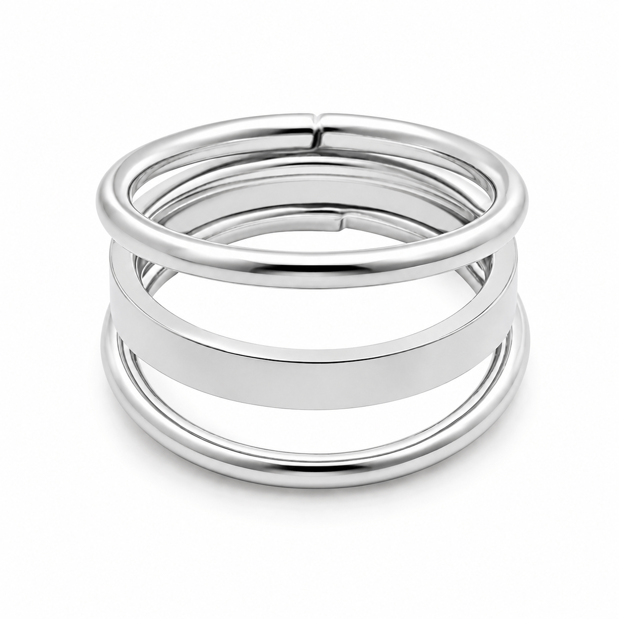 Bohomoon Stainless Steel Triple Threat Ring