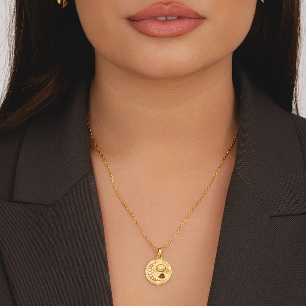 Bohomoon Stainless Steel Trixie Birthstone Necklace