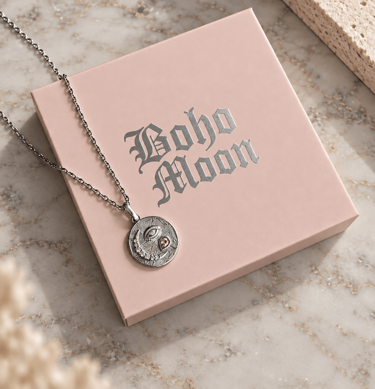 Bohomoon Stainless Steel Trixie Birthstone Necklace