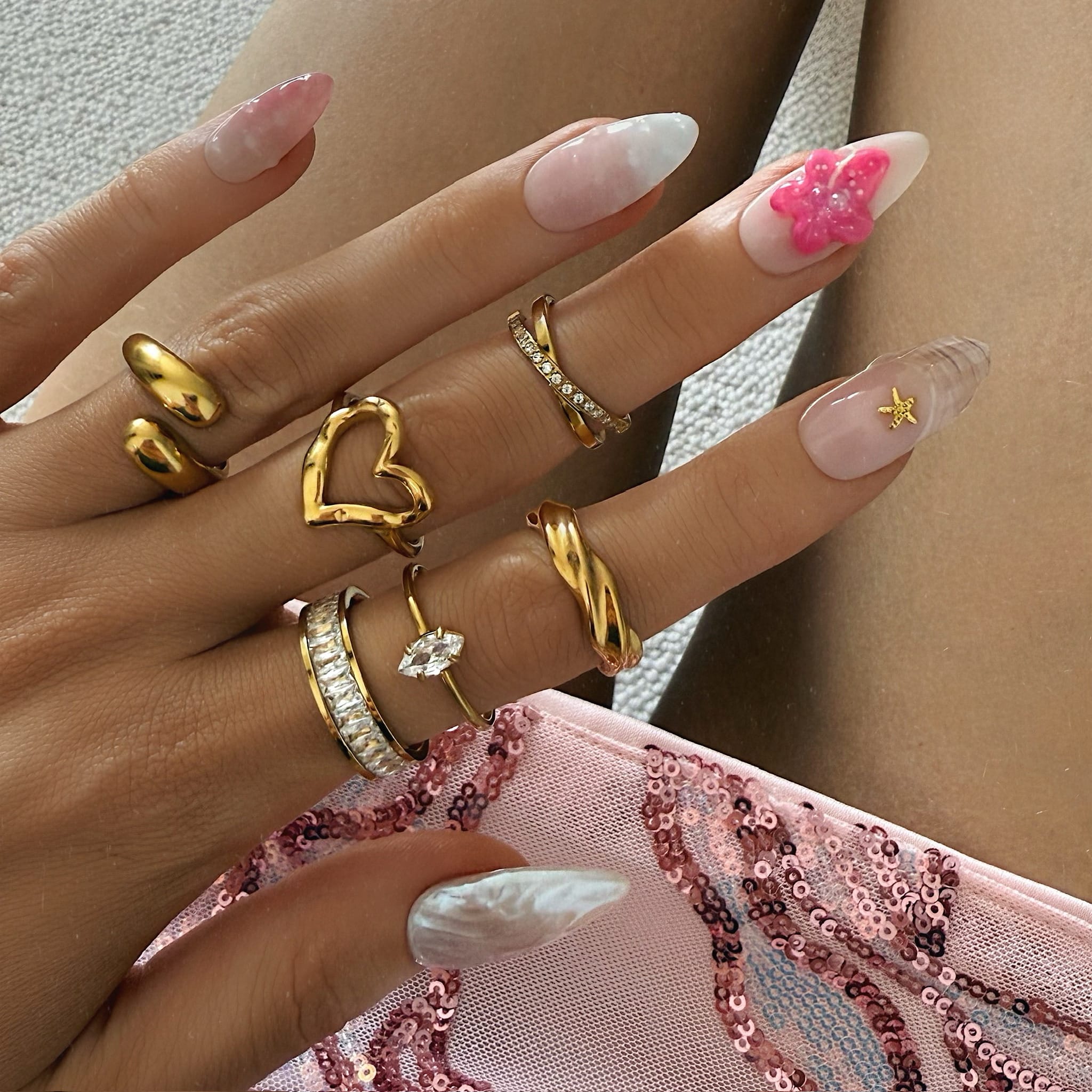 Bohomoon Stainless Steel True Love Heart Ring