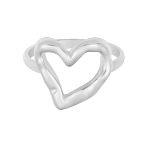 BohoMoon Stainless Steel True Love Ring Silver / US 6 / UK L / EUR 51 (small)