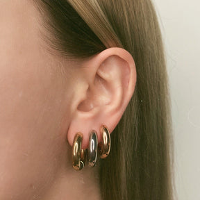 BohoMoon Stainless Steel Tube Hoop Earrings
