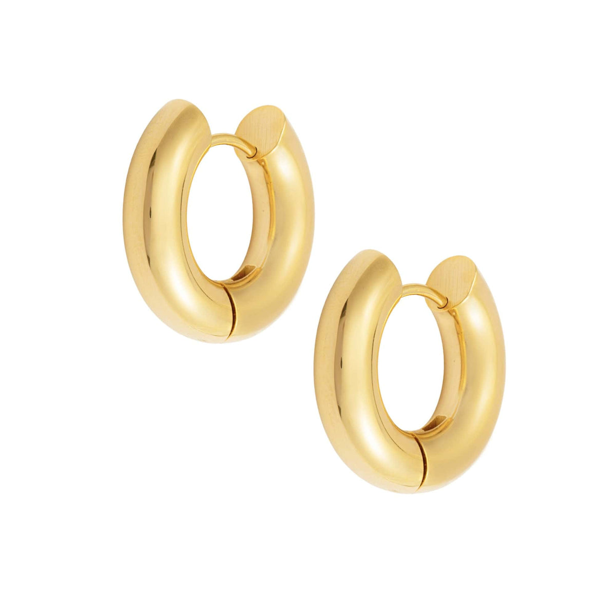 BohoMoon Stainless Steel Tube Hoop Earrings Gold