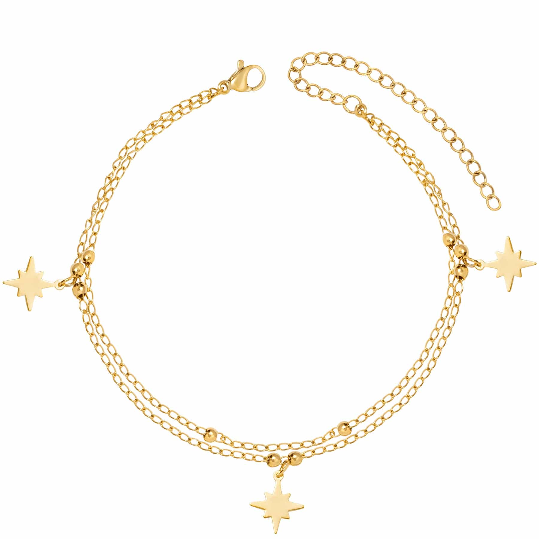 BohoMoon Stainless Steel Twilight Anklet Gold