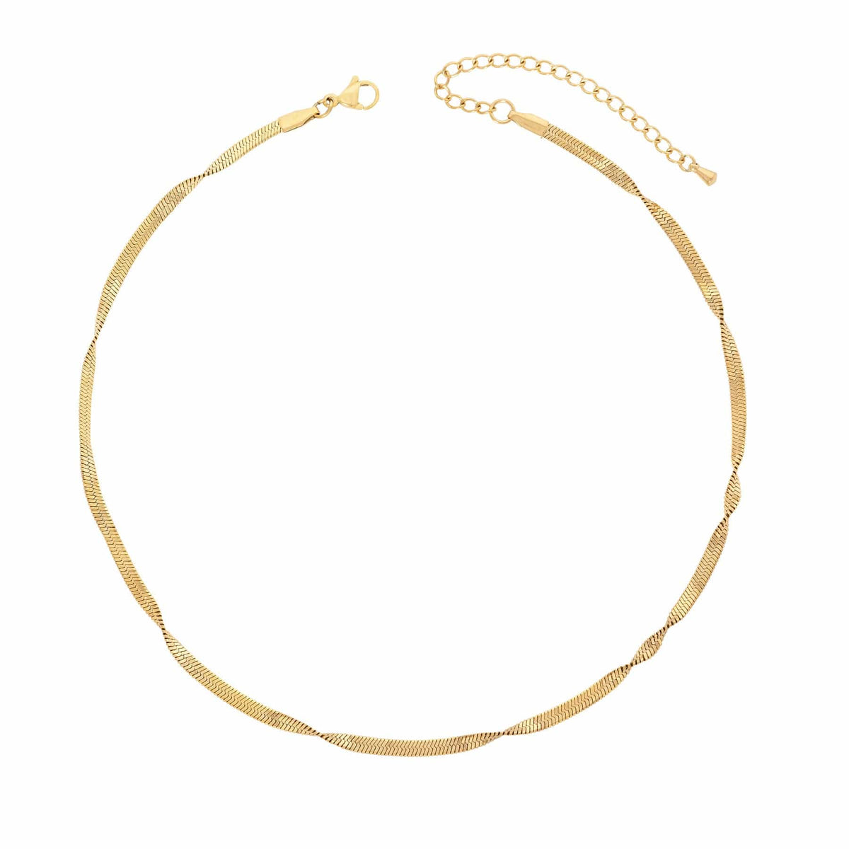 BohoMoon Stainless Steel Twist Necklace Gold