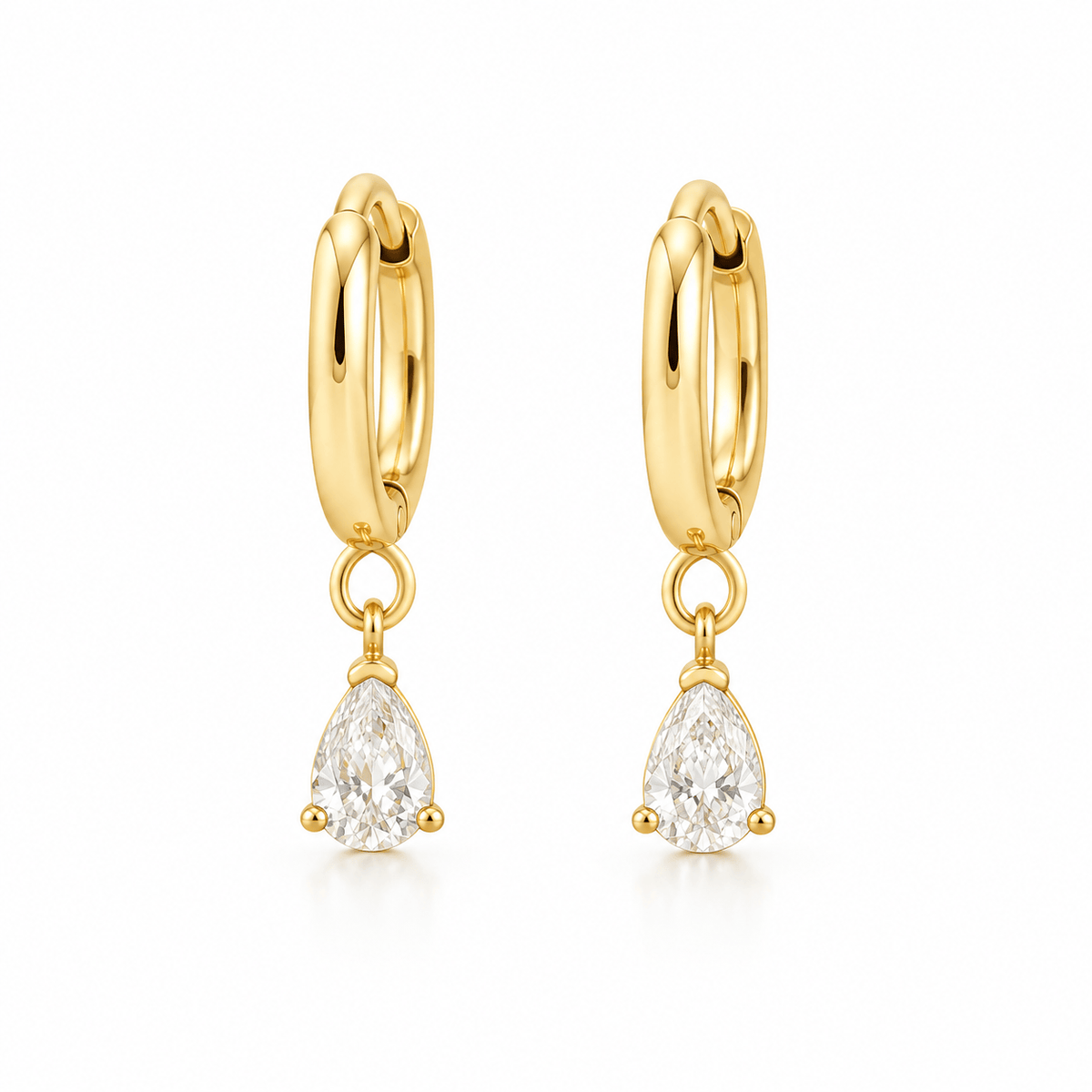 Una Pear Hoop Earrings