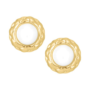 Bohomoon Stainless Steel Veil Pearl Stud Earrings