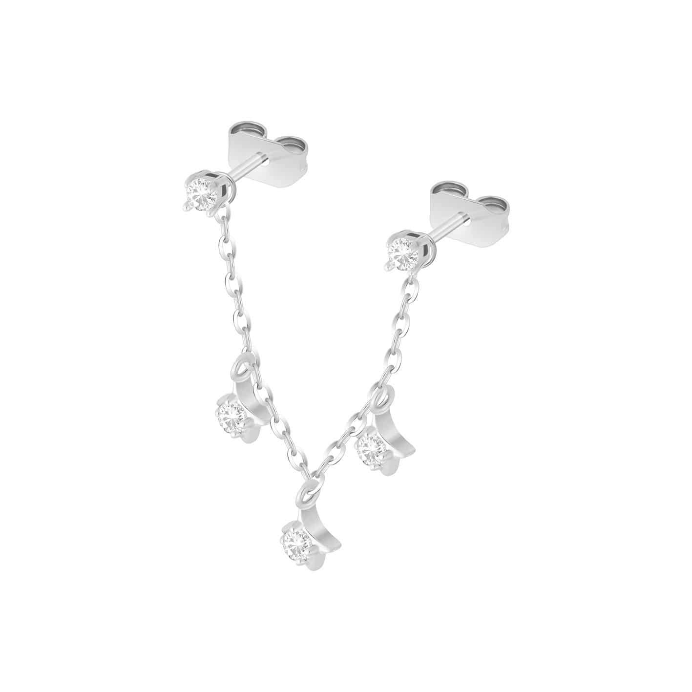 Bohomoon Stainless Steel Venus Double Stud Earrings