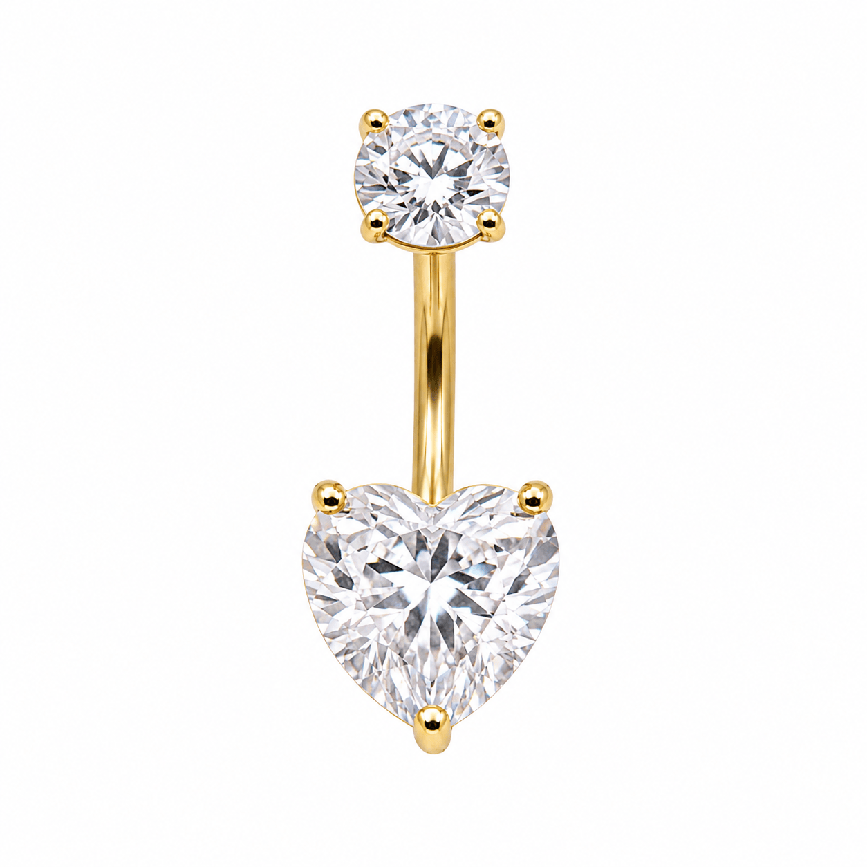Bohomoon Stainless Steel Verona Heart Belly Bar