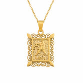BohoMoon Stainless Steel Vintage Zodiac Necklace Gold / Capricorn