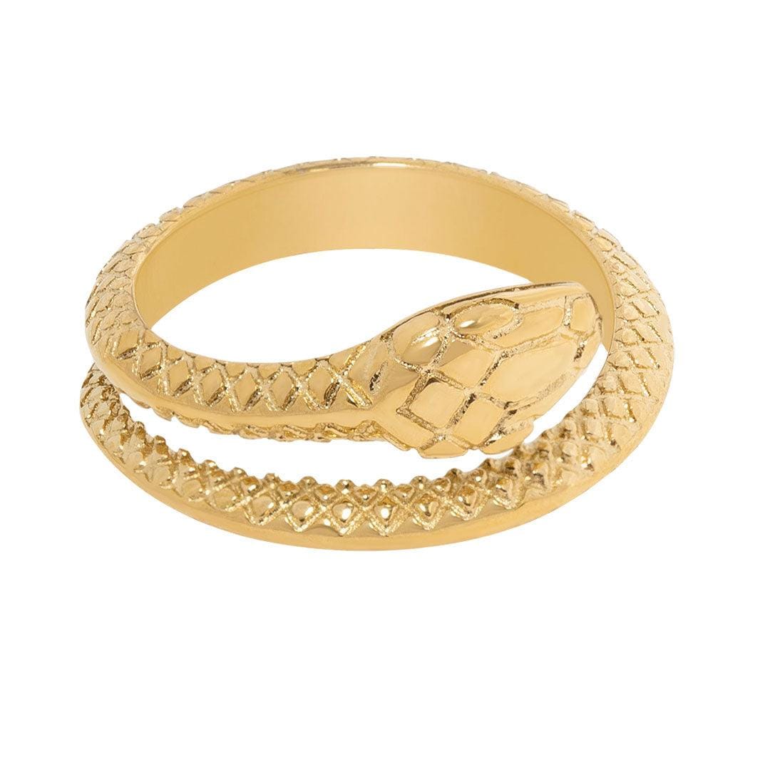 BohoMoon Stainless Steel Viper Ring Gold / US 6 / UK L / EUR 51 (small)