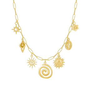 Bohomoon Stainless Steel Vortex Charm Necklace