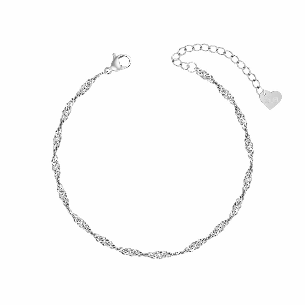 Bohomoon Stainless Steel Waterwave Anklet