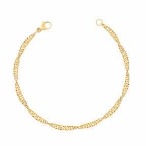 BohoMoon Stainless Steel Waterwave Bracelet Gold / Small