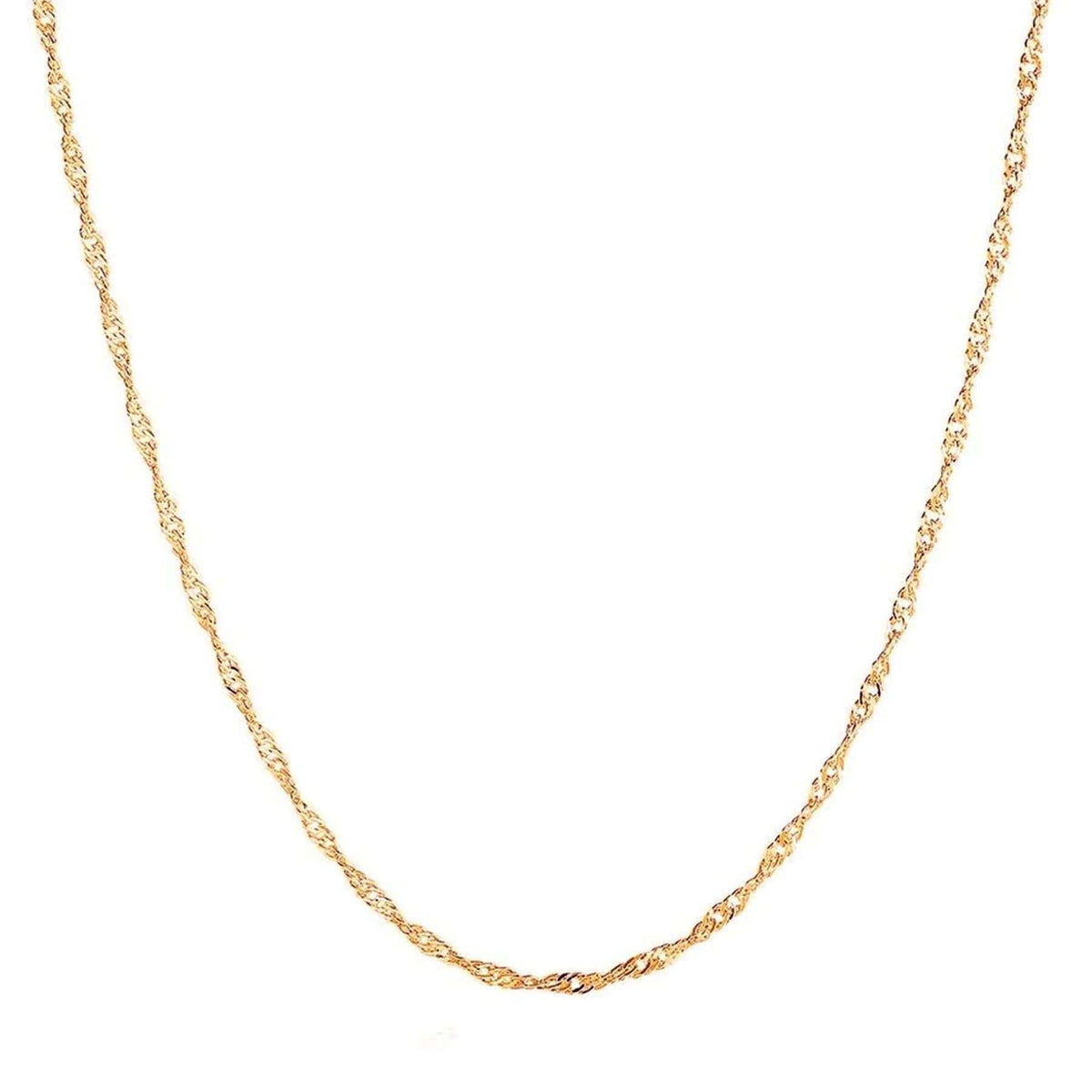 BohoMoon Stainless Steel Waterwave Chain Gold / 18" / 45cm (+5cm extender)