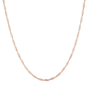 BohoMoon Stainless Steel Waterwave Chain Rose Gold / 18" / 45cm (+5cm extender)