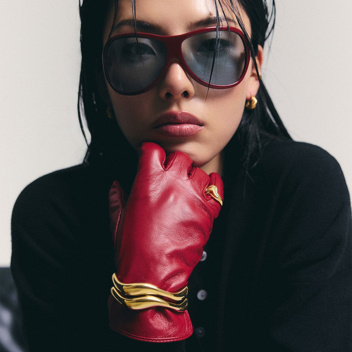 Bohomoon Stainless Steel Wave Cuff Bracelet