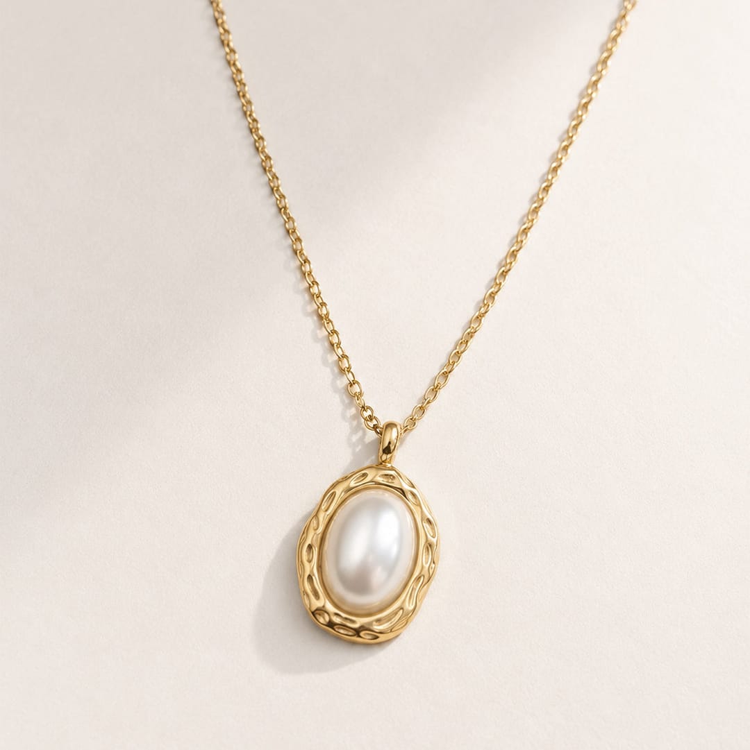 Bohomoon Stainless Steel Whisper Pearl Necklace