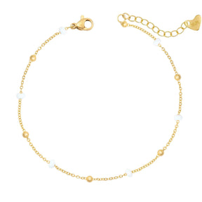Bohomoon Stainless Steel White Sands Anklet