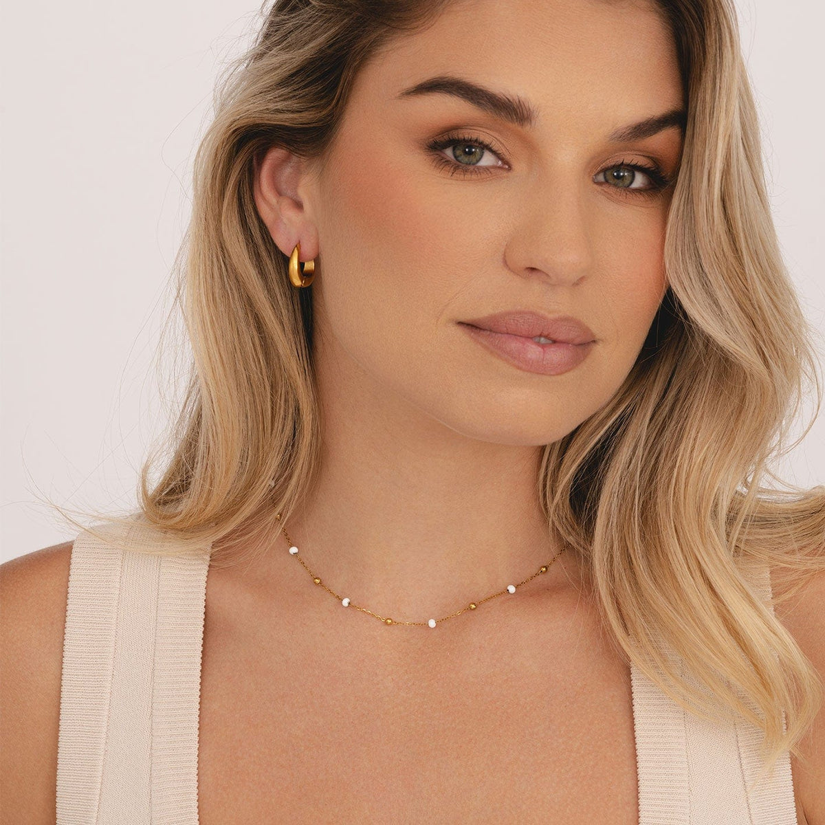 Bohomoon Stainless Steel White Sands Necklace