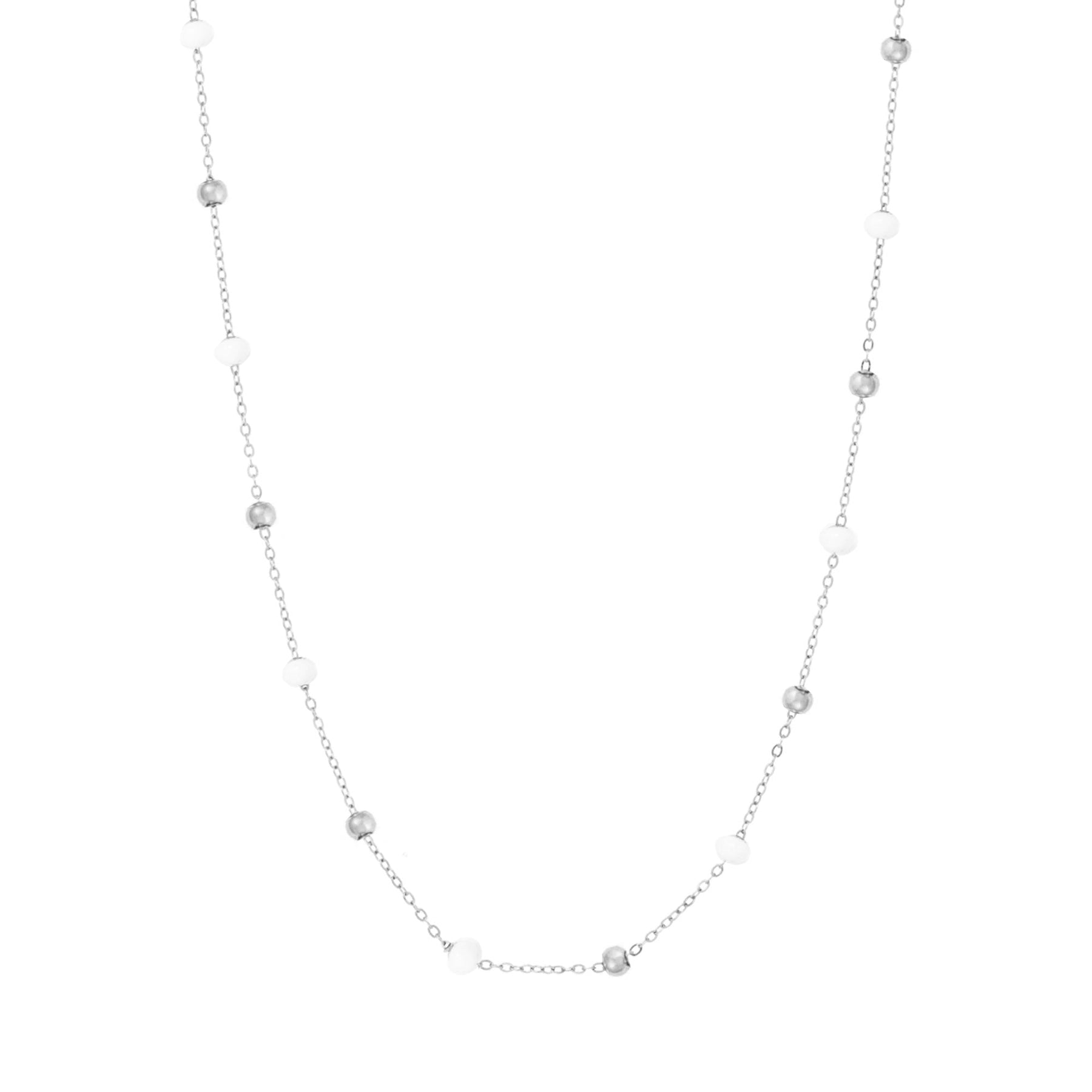 BohoMoon Stainless Steel White Sands Necklace Silver